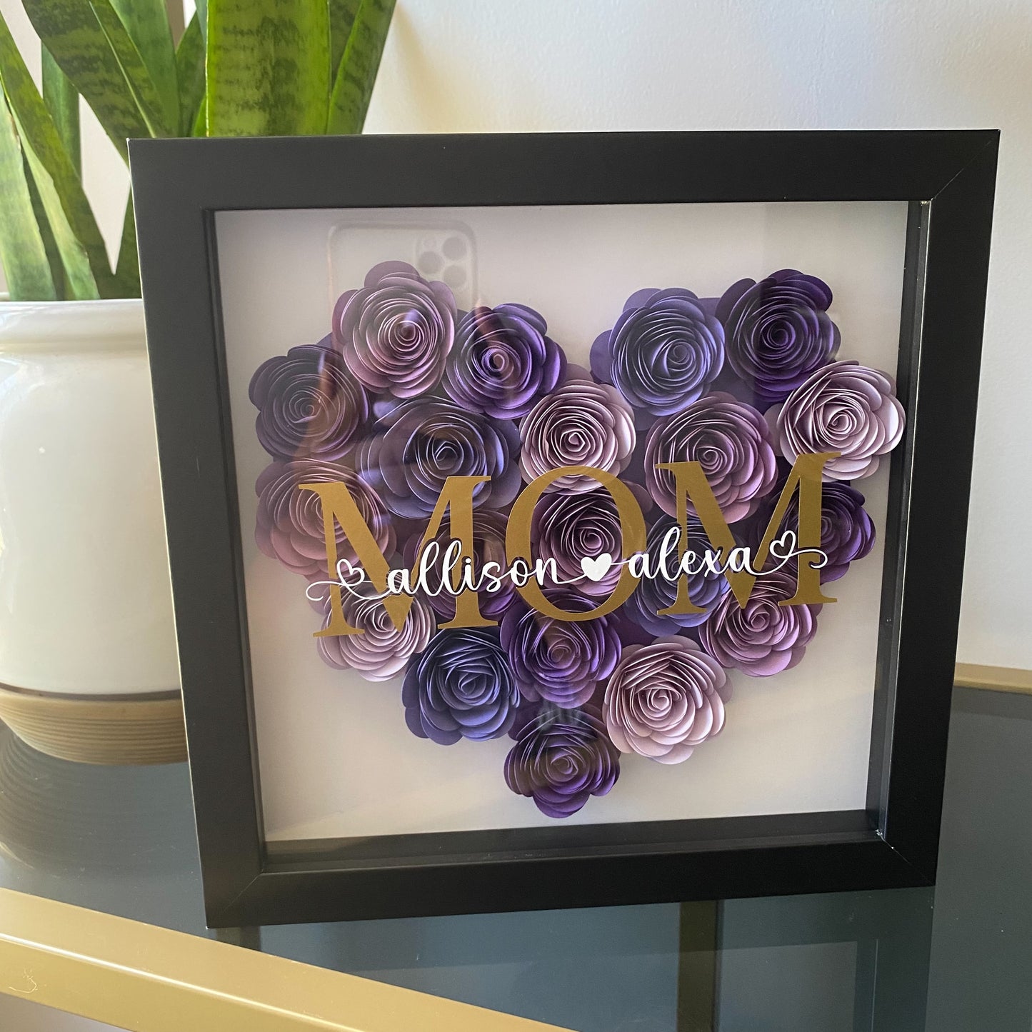 Custom Heart Flower Box