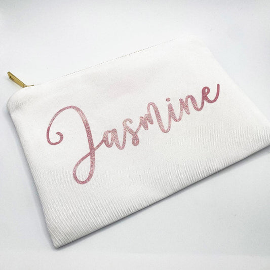 Makeup pouch with name on it