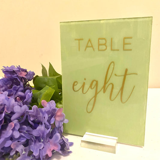 Acrylic Table Number Sign | Weddings & Any Event