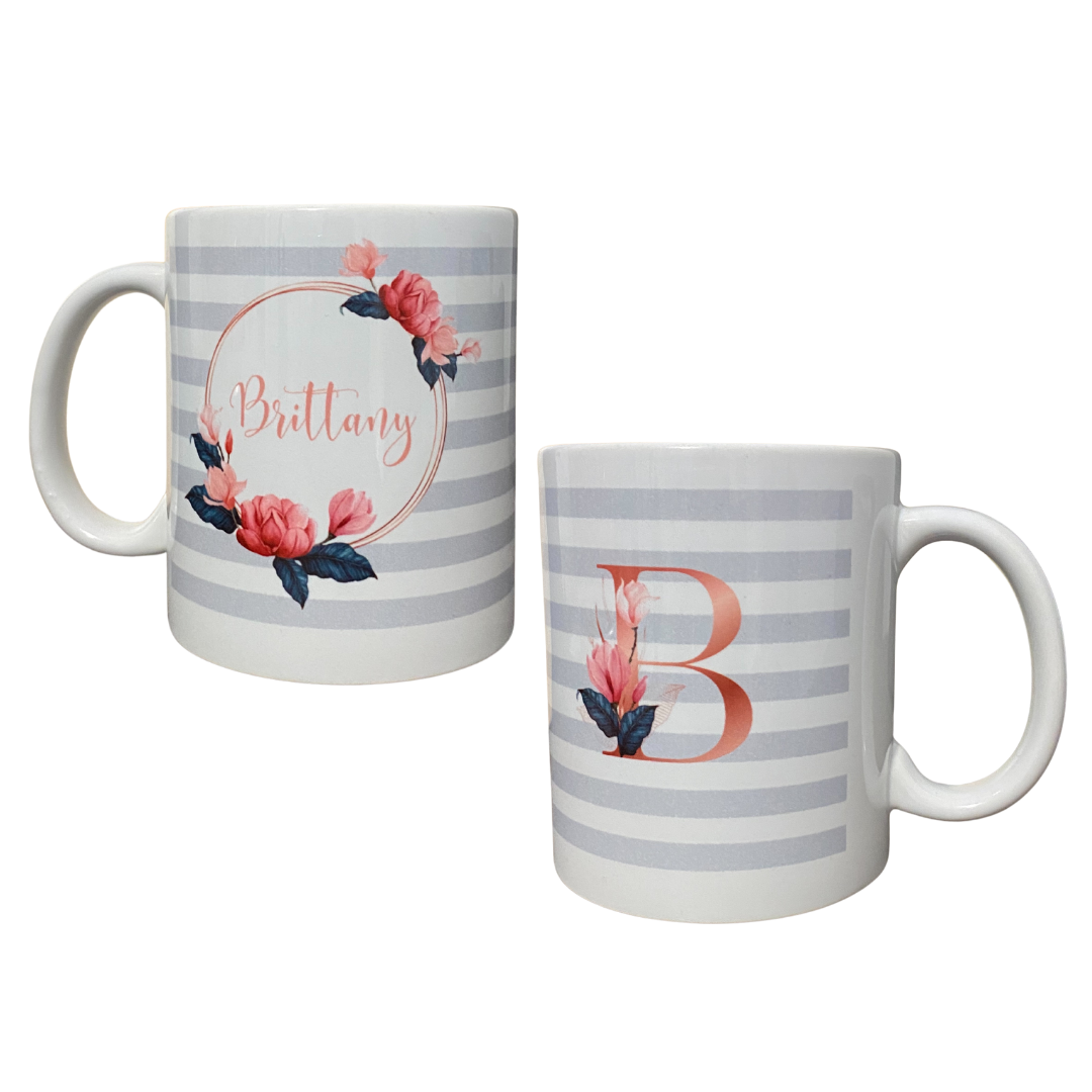 11 oz Flower & Stripes Mug