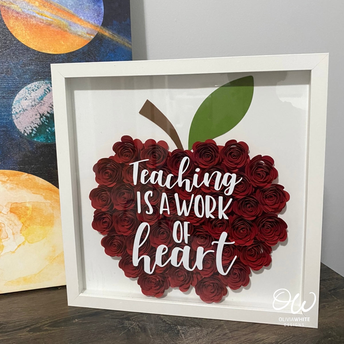 Teacher Apple Shadow Box